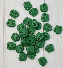 Фіксатор для шнура пластиковий, зелений.