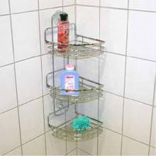 Полиця для ванної кімнати 3-ярусна кутова