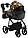 Дитяча універсальна коляска 2 в 1 Adamex Porto Flowers-PR-1, фото 4