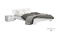 Двуспальная кровать Estella Титан 160х200 деревянная белого цвета