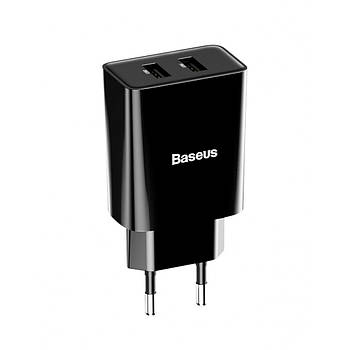 Мережевий зарядний пристрій Baseus Mini Dual 2USB10.5W Black