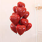 Повітряні кулі латексні пастель "Червоне серце" 15 см Італія, набір 100 шт, фото 3