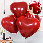 Повітряні кулі латексні пастель "Червоне серце" 15 см Італія, набір 100 шт, фото 5
