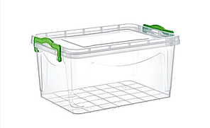 Пластиковий контейнер для харчових продуктів із кришкою Senyayla Plastik 2685 Судок харчовий із засувками 9,5 л