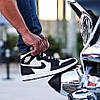 Кросівки Nike Air Jordan 1 Retro Black White, фото 8