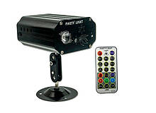 Лазерний проектор світлових ефектів, MINI Party Light EMS083 Чорний, лазерна гірлянда, світломузика (ST)