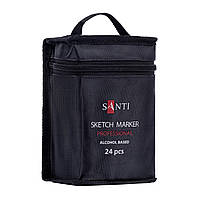 Набір скетч-маркерів SANTI Professional в сумці на спиртовій основі 24 шт (390598)