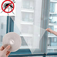 Антимоскітна сітка від комарів на вікно біла 1.5х1.3 м сітка від комарів на липучці