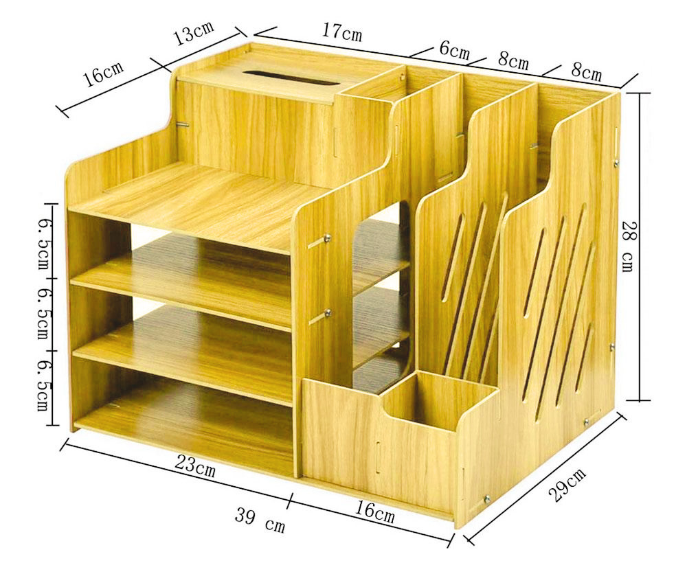 Деревянный настольный органайзер 39*29*28 см. офисный, канцелярский | подставка для документов (ST) - фото 4 - id-p1562149617