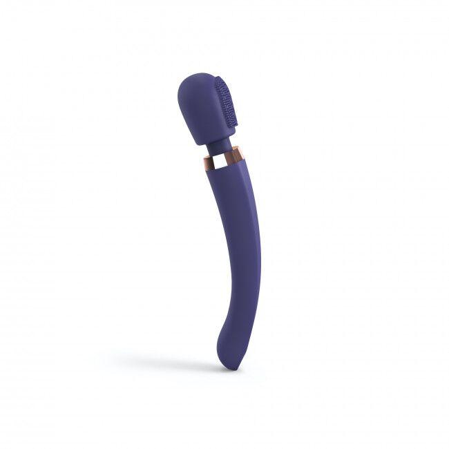 Вандмасажер із гнучкою головкою та силіконовою щіточкою Brush Crush Midnight Indigo