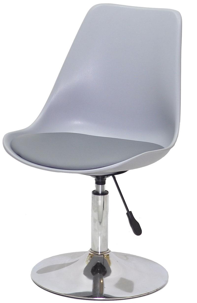 Стілець із регулюванням висоти сидіння Albert CH-Base сірий 370, на хромованій круглій опорі, фото 1