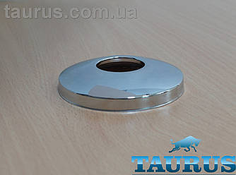 Конусний фланець D70 мм/висота 14 мм, внутрішній розмір d3/4" (25 мм). Латунь. Хром