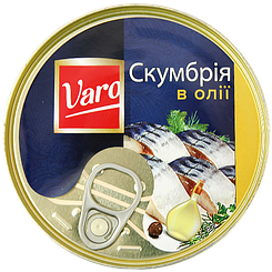Скумбрія в олії Варо Varo 168/240g 48шт/ящ (Код: 00-00010224)