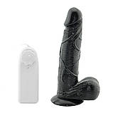 Фалос на присосці з вібрацією і обертанням M size, фото 3