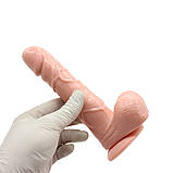 Фалос на присосці з вібрацією і обертанням M size, фото 4