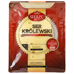 Сир нарізка Серпс Королівський без лактози Sierpc Krolewski 150g 15шт/ящ (Код: 00-00010213)