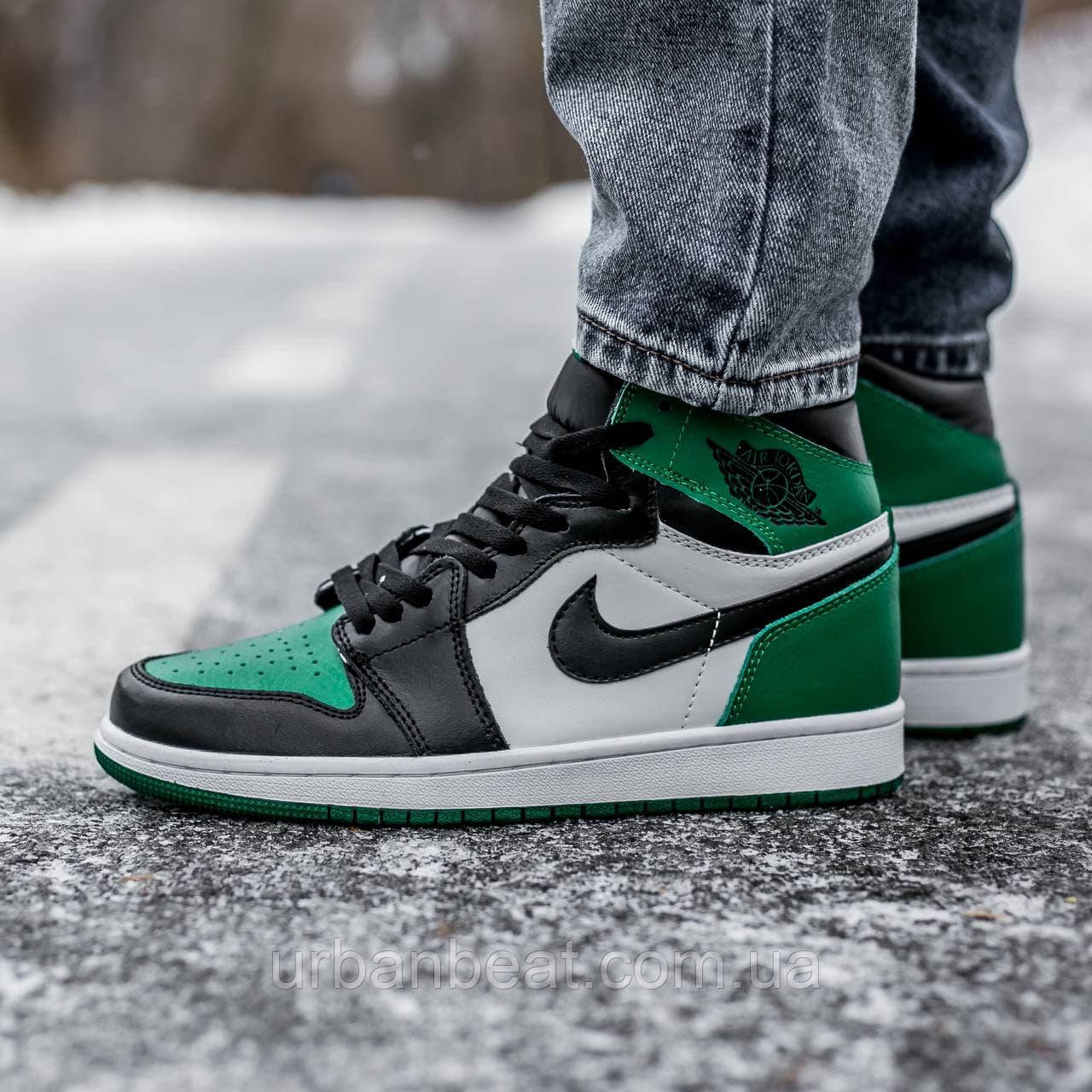 Баскетбольні кросівки Air Jordan Retro 1 "White Green"