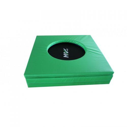 Спортивний мат - батут Точка, шкірозамінник Зелений 140x140x25 см (Тіа-sport ТМ)