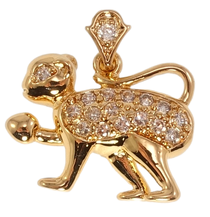 Кулон Fallon Позолота 18K "Мавпочка"