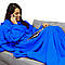 Плед з рукавами Snuggie (140x190 см ) / Флісовий плед / М'яка ковдра з рукавами Синій, фото 8