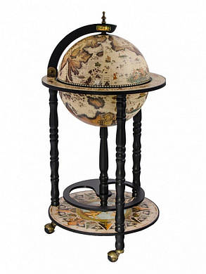 Глобус бар підлоговий 33001 WB (33*88*44 см) на 3 ніжках, фото 1