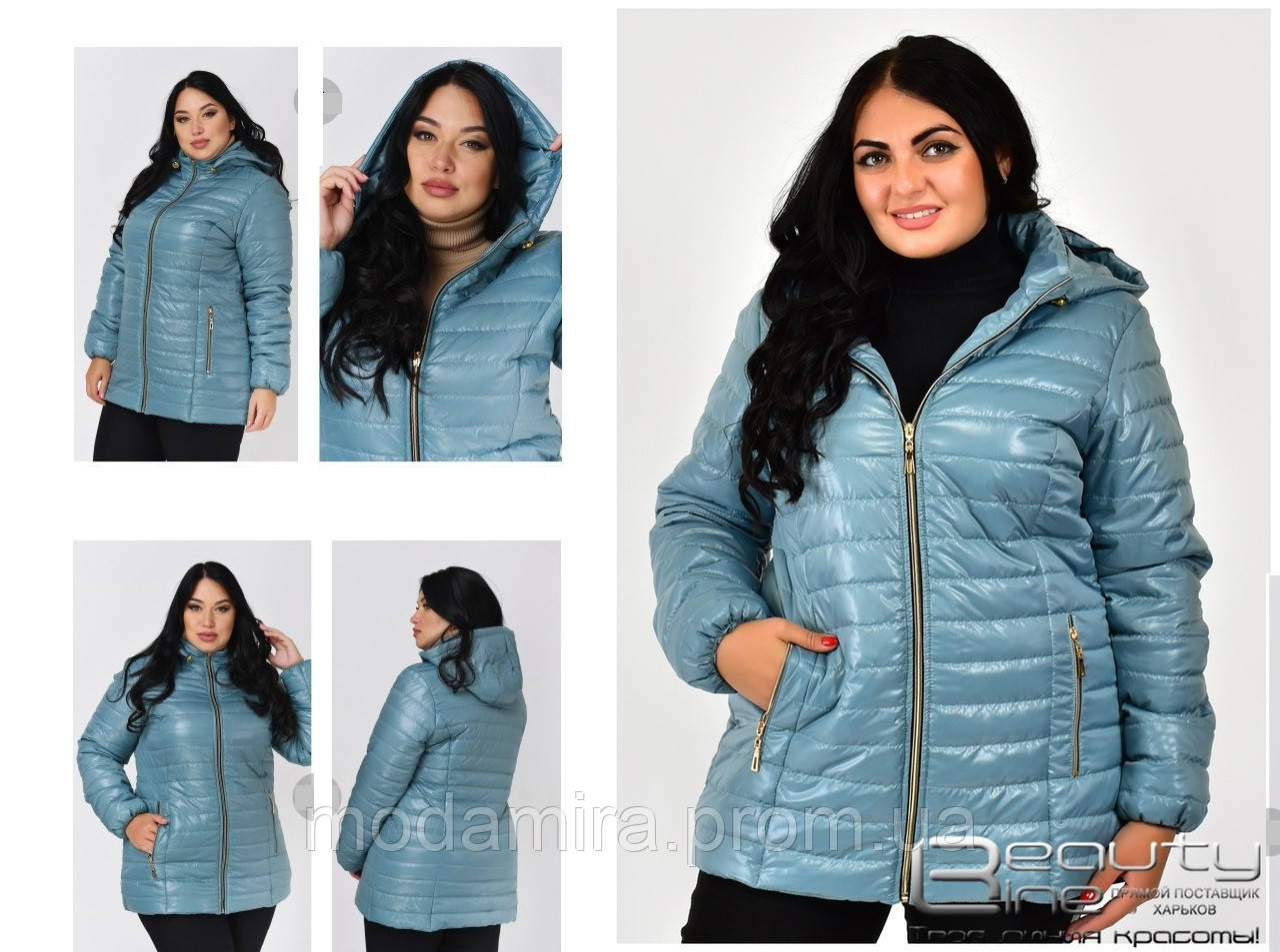 Женская весенняя куртка большого размера. Женская демисезонная курточка. Весенние женские куртки р-с 50 по 78 - фото 1 - id-p1562257724