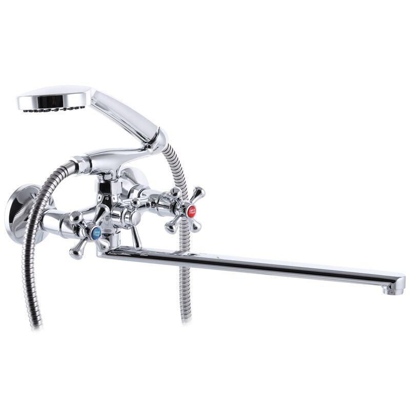 Купить Кран для ванной двухрукояточный с длинным гусаком EUROPRODUCT ...