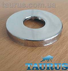 Круглий об'ємний декоративний фланець із нержавіючої сталі, розмір D54 мм, під внутрішній розмір 1/2"