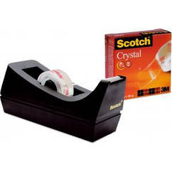 3М Диспенсер Scotch для клейкої стрічки з рулоном 3М Scotch® Crystal 19ммх 10м