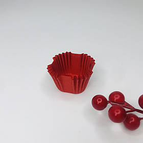 Паперова форма для цукерок, 30*30*30 мм, червона (60 шт.)
