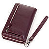 Великий жіночий шкіряний гаманець клатч BUTUN 594-004-002 бордовий, фото 2