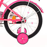 Велосипед дитячий двоколісний Profi Y1613-1 16" зростання 100-120 см вік 4 до 7 років малиновий, фото 5