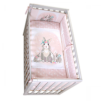 Постільний комплект Верес Summer pink bunny 6 предметів, фото 3