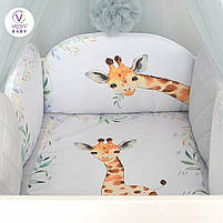 Постільний комплект в ліжечко Baby Veres Giraffe 6 предметів, фото 2