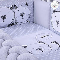 Постільний комплект в ліжечко Baby Veres Cats family 6 одиниць, фото 6