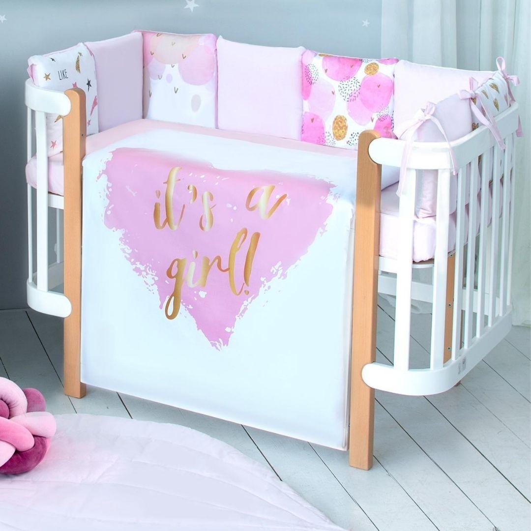 Постільний комплект в ліжечко Baby Veres It's a girl 6 одиниць