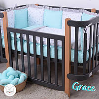 Набор постільної білизни в ліжечко Baby Veres Grace 6 одиниць, фото 3