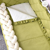 Постільний комплект в ліжечко Baby Veres Macaroon Green 6 одиниць, фото 2