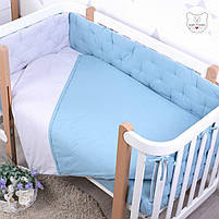Комплект в дитяче ліжечко Baby Veres Point blue 6 одиниць, фото 2