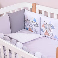 Постільний комплект в ліжечко Baby Veres Scandi grey 6 одиниць, фото 4