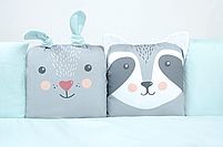 Постільний комплект в ліжечко Baby Veres Zoo mint 6 одиниць, фото 4