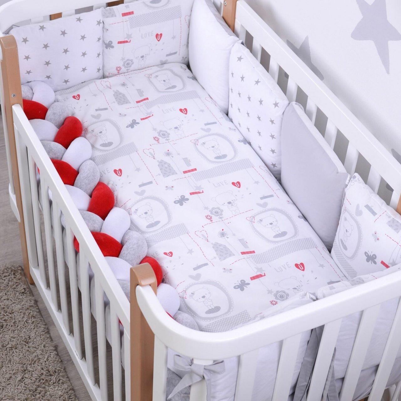 Постільний комплект в ліжко Baby Veres Bear house grey 6 одиниць