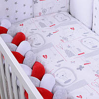 Постільний комплект в ліжко Baby Veres Bear house grey 6 одиниць, фото 4