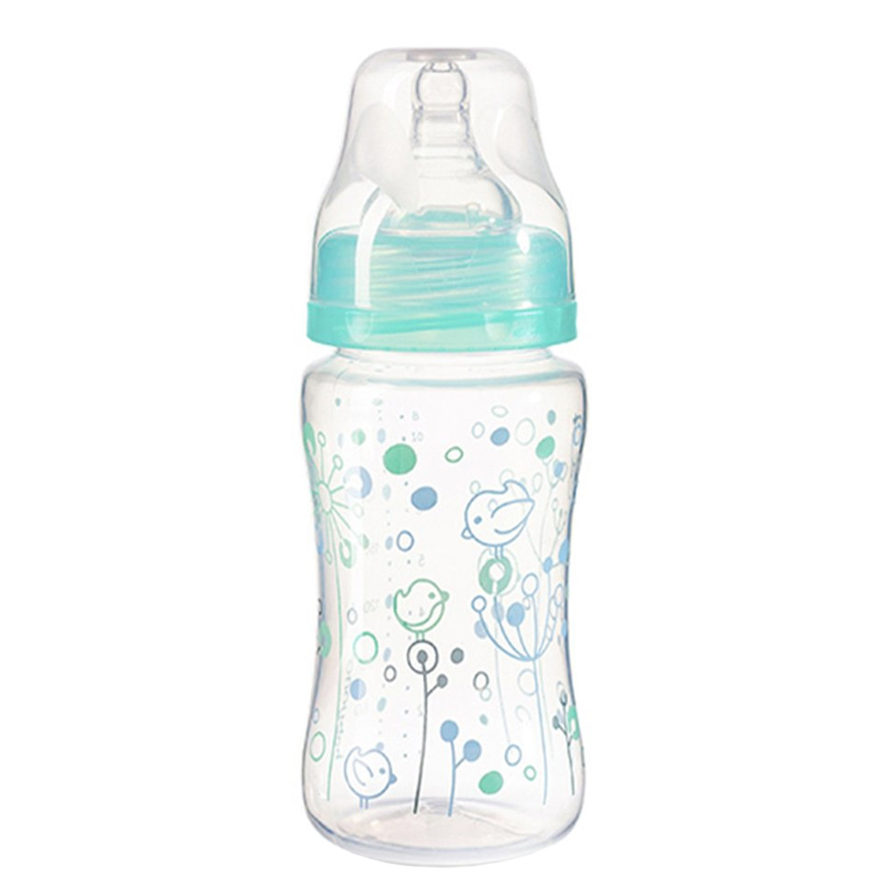 Пляшка антиколікова з широким отвором 240 мл бірюзова BabyOno 0+ (5901435406212)
