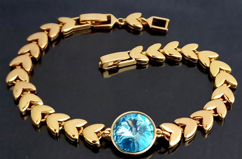 Браслет XР. Позолота 18К. Камені: Swarovski. Довжина: 18-21 см