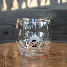 Набір склянок 2шт по 250 мл ARDESTO ANIMALS AR2625GAS Панди в окулярах, фото 2