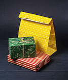 Подарунковий пакет кольоровий паперовий 260*150*350 мм Крафт-пакет з плоским дном з малюнком дитячий святковий, фото 2