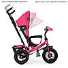 Велосипед дитячий триколісний TurboTrike M 3115-6HA пульт, usb, mp3, BT, світло, колеса надувні, рожевий, фото 2