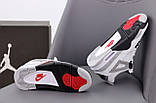 Кросівки N*ke Air Jordan 4 Retro "Білий з чорним р41-45, фото 3