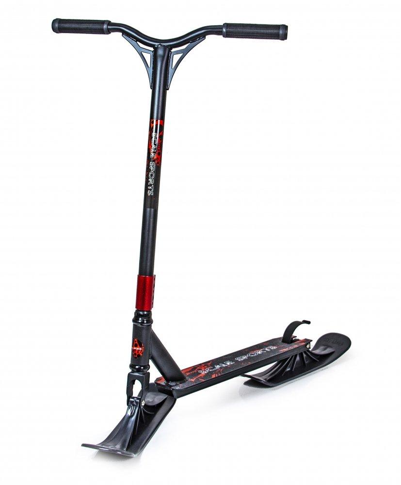 Самокат【2в1】Зимовий з лижами для трюків Scale Sports Storm Чорний